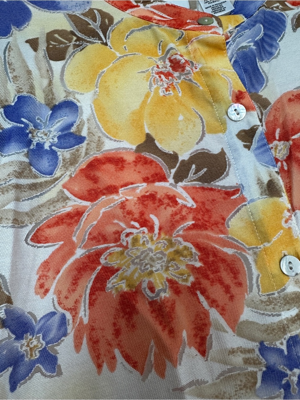 Alfred Dunner Multicolor Floral Button-Front Shirt Size 18 - Picture 4 of 12